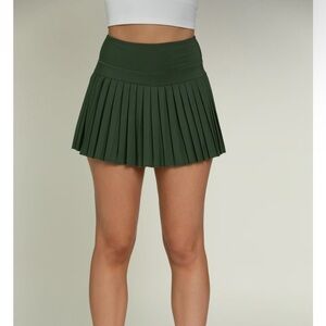 GOLDHINGE XXL 15" FOREST GREEN PLEATED TENNIS SKIRT